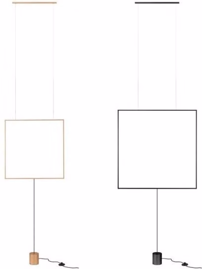 Lampada da terra LED Redo Group Slick Piantana Square con altezza regolabile in metallo e alluminio, disponibile in nero, oro/ottone o bianco