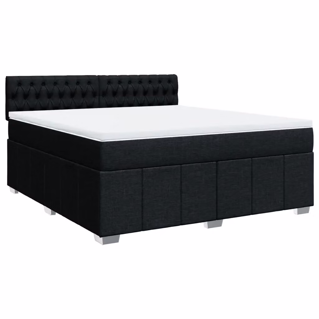 Letto Ibrido con Giroletto a Molle e Materasso vidaXL, Colore Nero e Bianco, L/P: 180 x 200 cm – 2