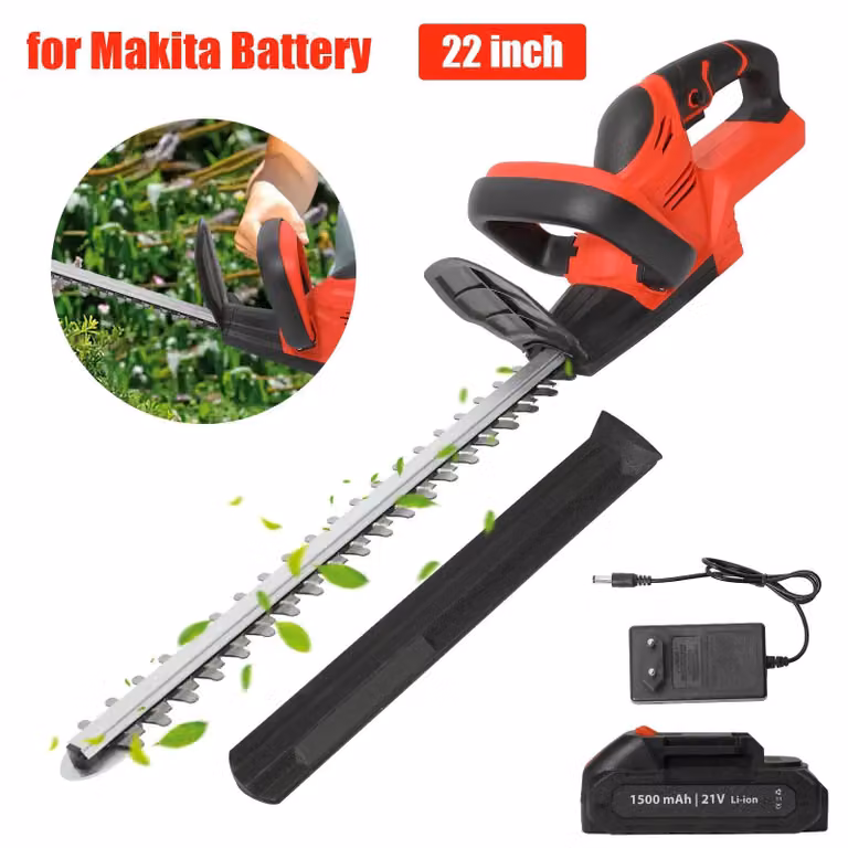 Potatore elettrico a batteria - Lame da 55,9 cm - 1500 giri al minuto - 1 batteria - Ideale per lavori di giardinaggio e cura del paesaggio