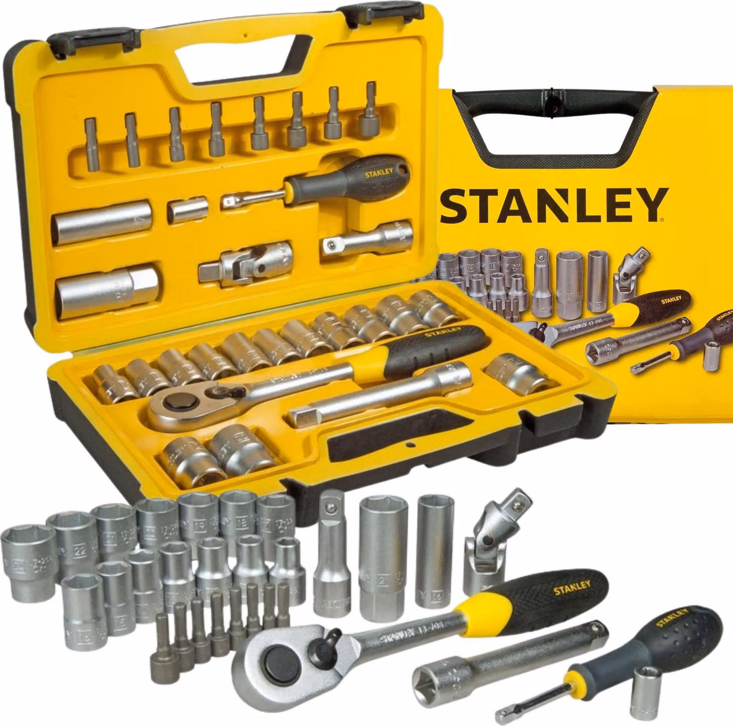 Set di chiavi a cricchetto Stanley 30El. bussole da 1/2" in valigetta