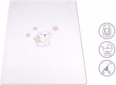 Coperta per carrozzina Baby Idea in pile 100% poliestere beige L: 90 cm, P: 75 cm