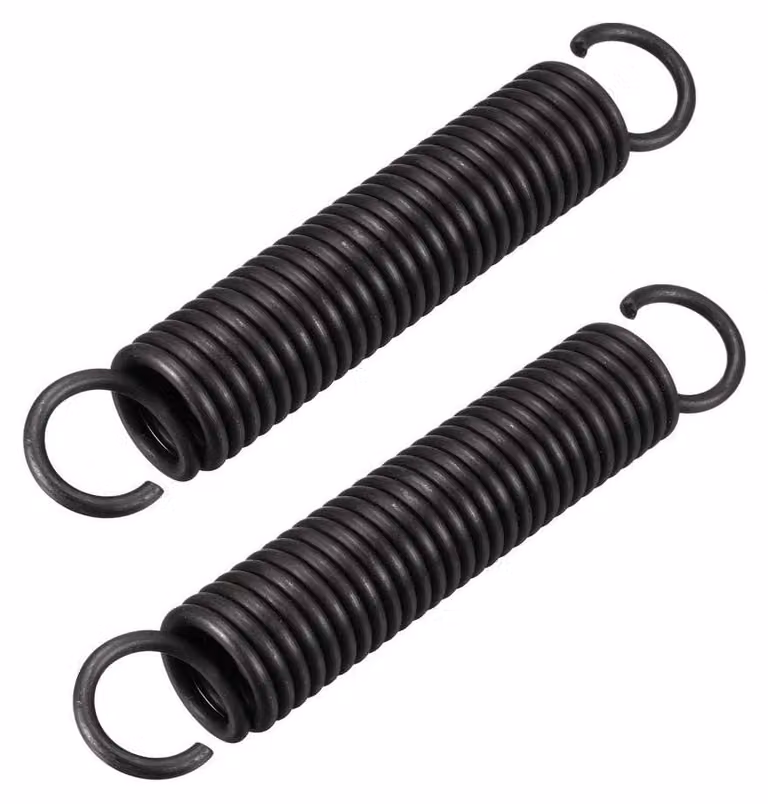 Molla a compression con doppio gancio, 2,5 mm, 18 mm, 110 mm, confezione da 2 pezzi