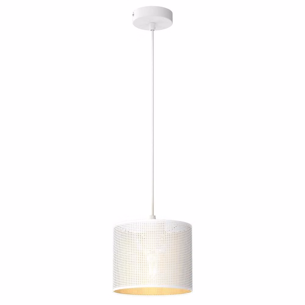 Lampada a sospensione bianca con interno dorato Ø18cm maglia Loft 1xE27 15W Luminex