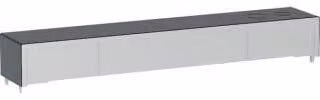 Geberit SPK copertura per modulo sanitario Monolith Plus per WC, nero chr/alluminio piegato.