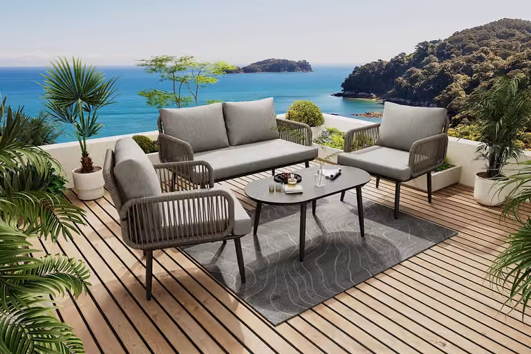 Set da salotto di design per il giardino - 4 pezzi
