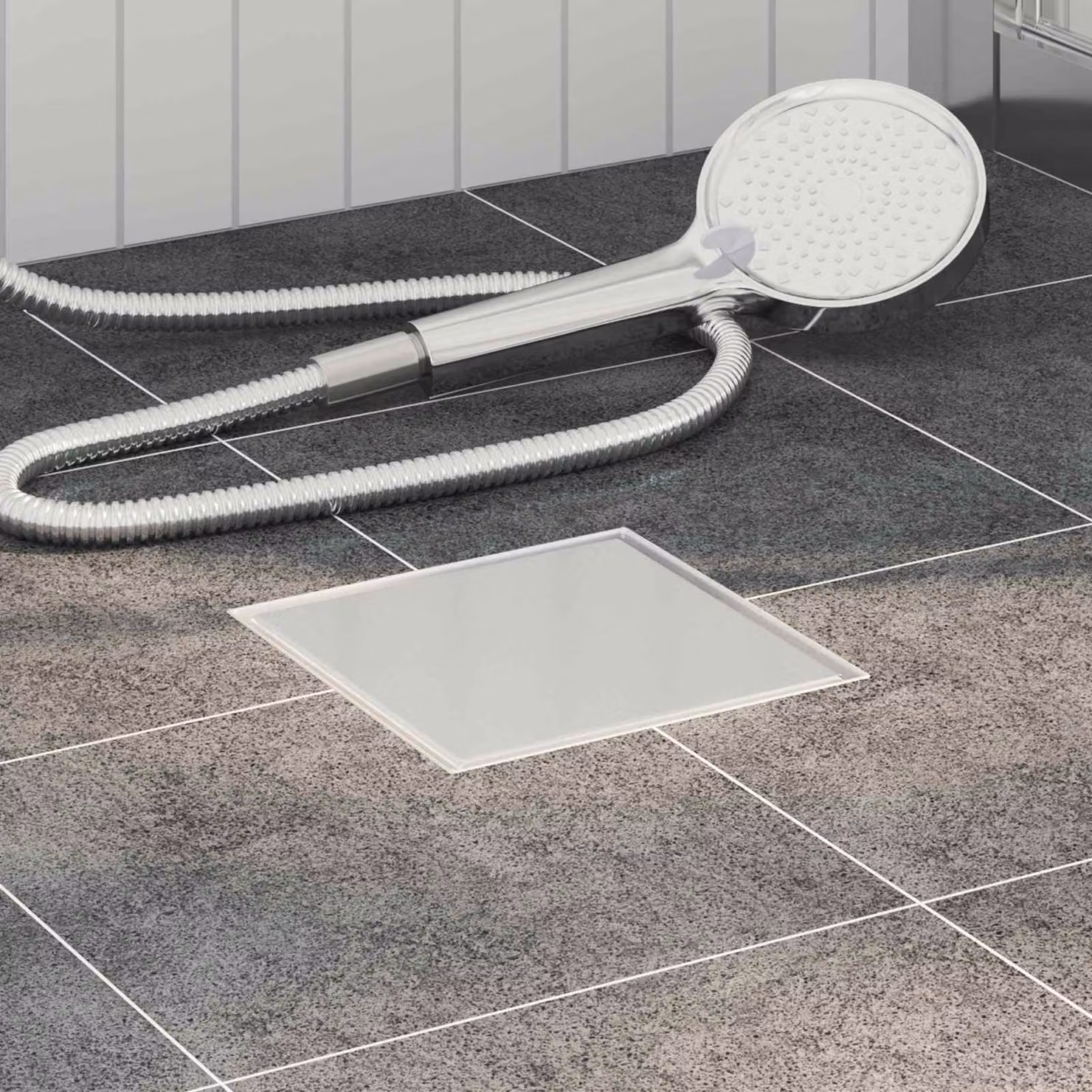 vidaXL Drenaggio doccia 2 in 1 in Acciaio Inox 304 Argento L/P: 15 x 15 cm