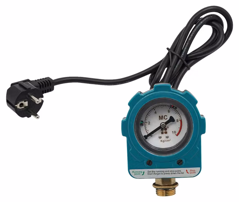 Interruttore di pressione per pompa dell'acqua, monitor universale, attacco NPT 1/2, 220V, colore blu