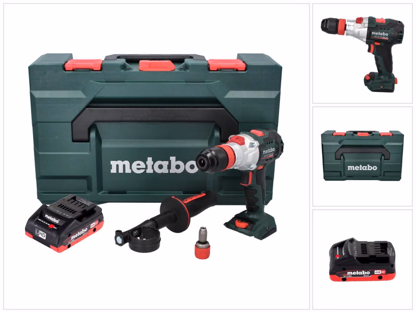 Metabo SB 18 LTX BL Q I Trapano a percussione a batteria 18 V 130 Nm brushless + 1x batteria ricaricabile 4,0 Ah + metaBOX - senza caricatore