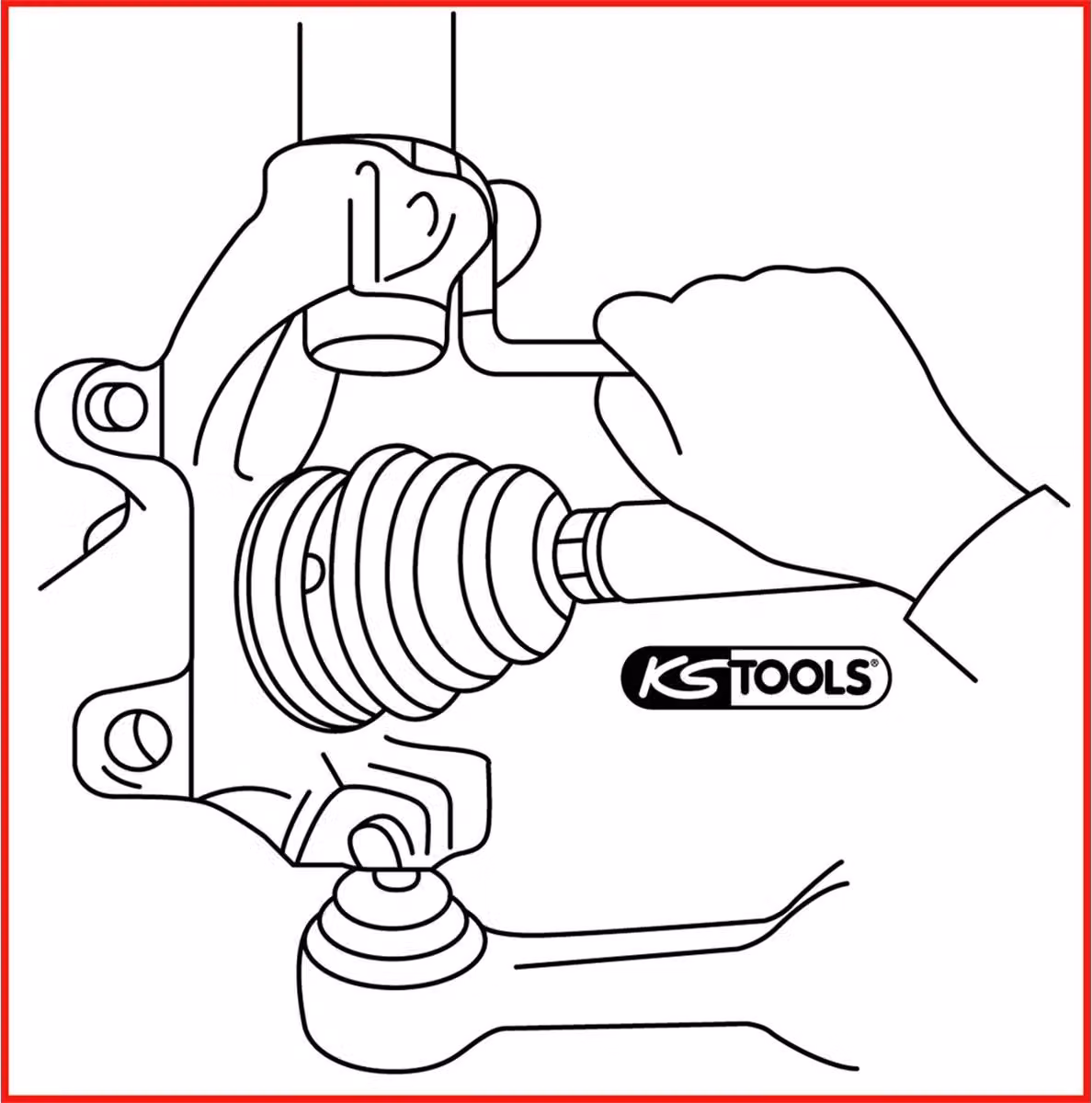 KS TOOLS Divaricatore di flange per il montaggio dei puntoni delle sospensioni - 150.9407