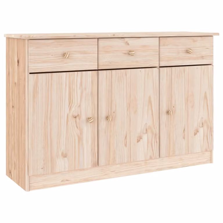 Credenza ALTA 112x35x73 cm in Legno Massello di Pino