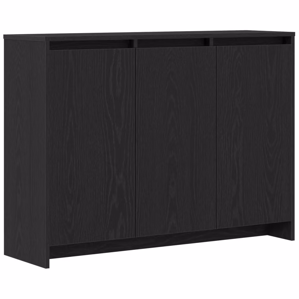 Credenza moderna vidaXL in legno MDF nero L 102 x P 29.5 x H 75 cm – 2
