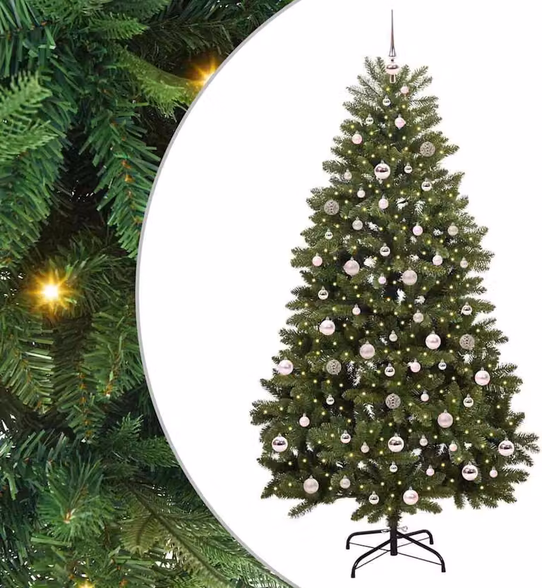 Albero di Natale artificiale Verde 210 cm PVC e Metallo