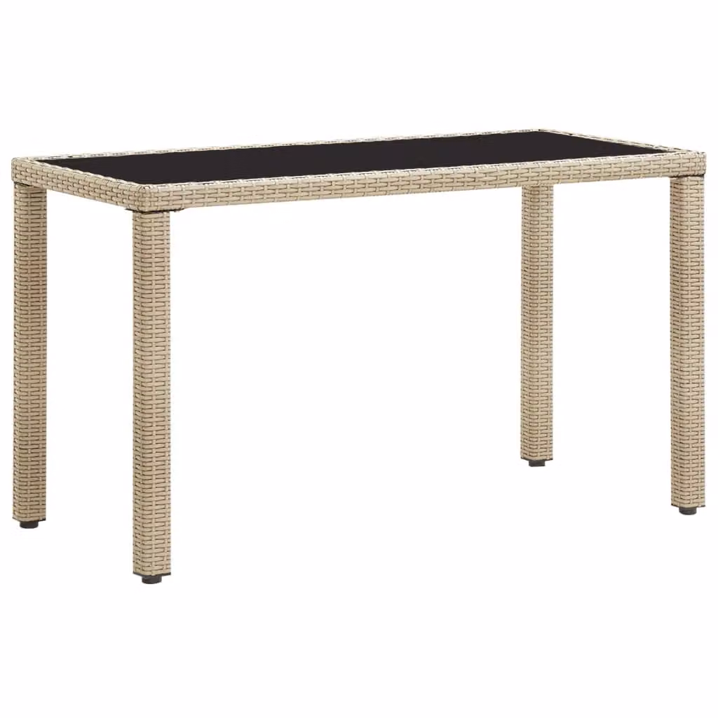 Maison Exclusive - Tavolo da giardino beige, 123x60x74 cm, in rattan sintetico