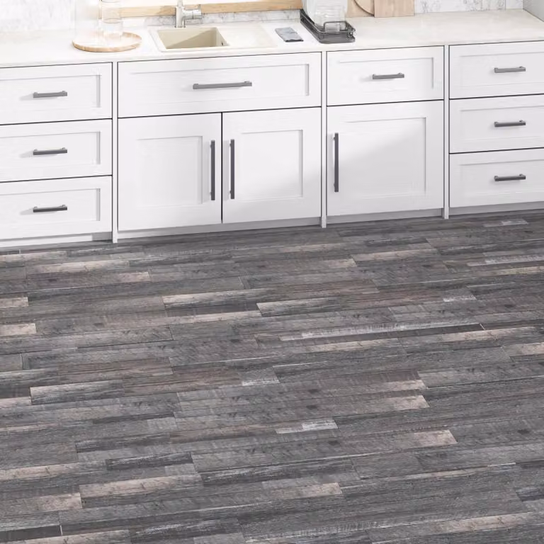 Pavimento in PVC effetto legno industriale vidaXL, 36 piastrelle autoadesive, 5,02 m², marrone e grigio