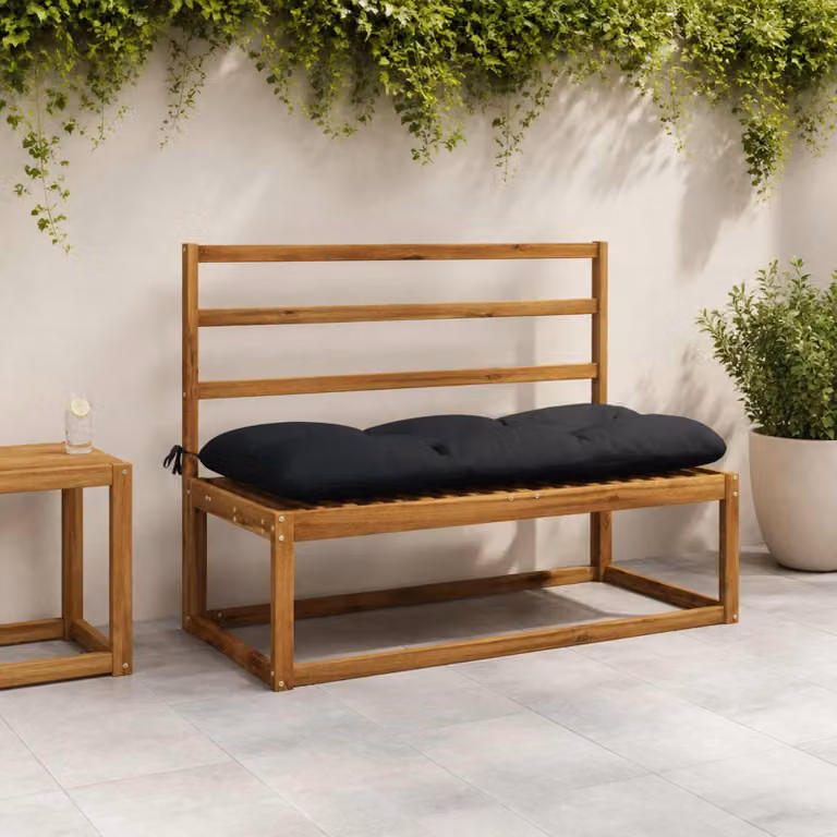 vidaXL Cuscino per panchina VIANEN Blu, L 120 cm x P 120 cm x H 12 cm, in Poliestere con fodera rimovibile e resistente ai raggi UV