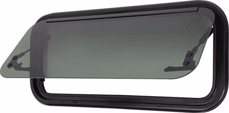 Finestra per camper/roulotte - Finestra a ribalta - 700x300 mm - Lega di alluminio - Per camper, roulotte, camper, rimorchi - Nero