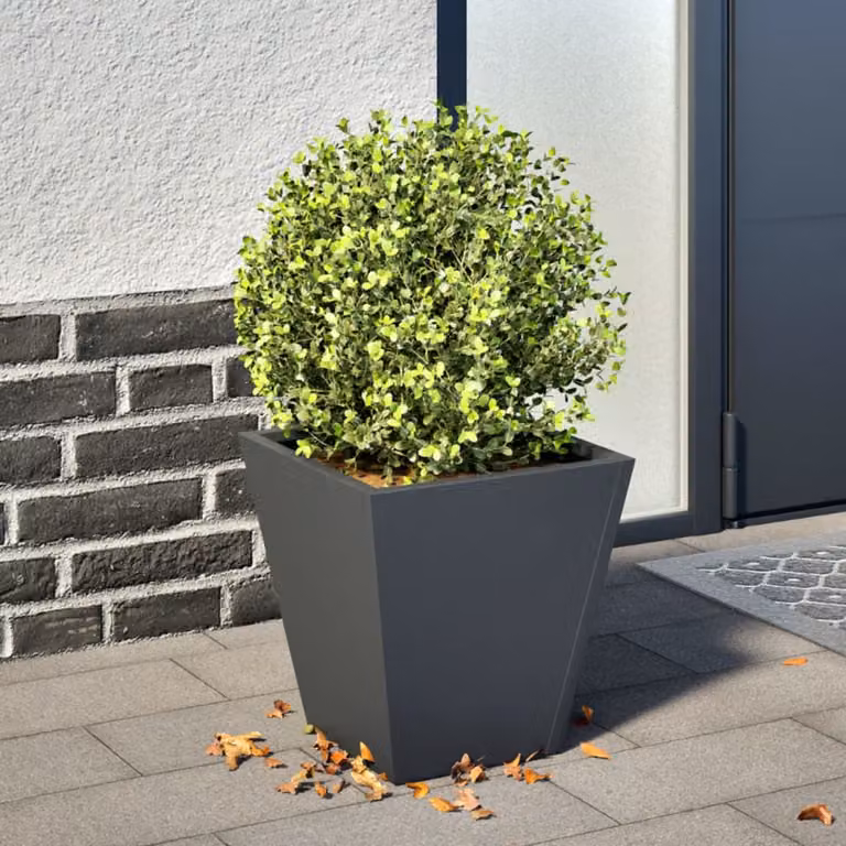 vidaXL Fioriera da Giardino in Acciaio Antracite L/P/H: 30 x 30 x 30 cm
