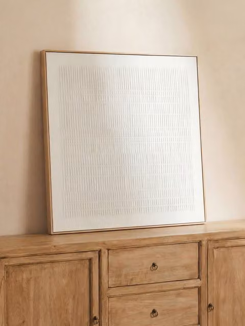 Quadro astratto minimalista Calm bianco Kenay Home