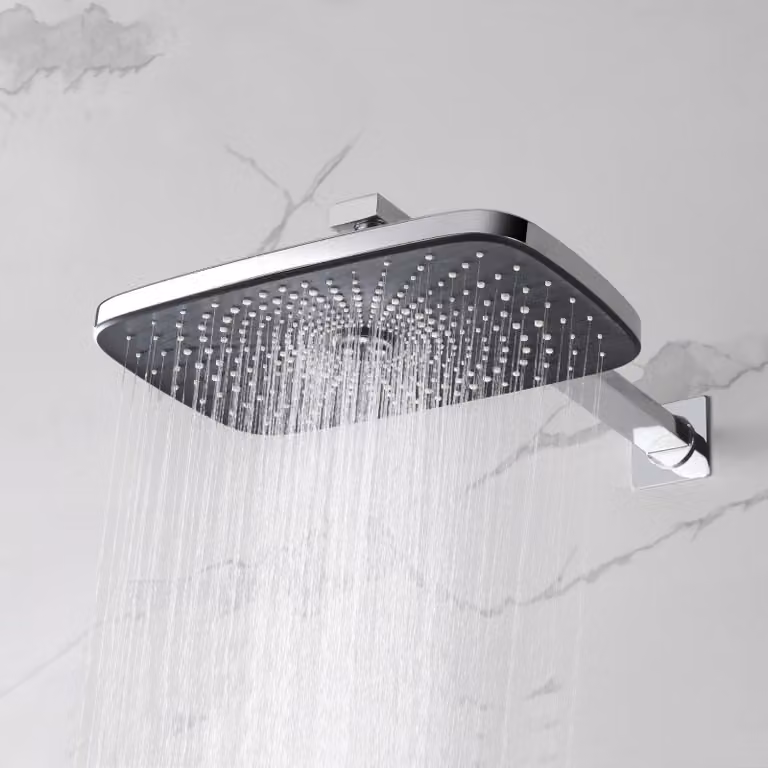 Doccia a soffitto Duschekopf, quadrata, 30 cm, alta pressione dell'acqua, montaggio fisso, per bagno