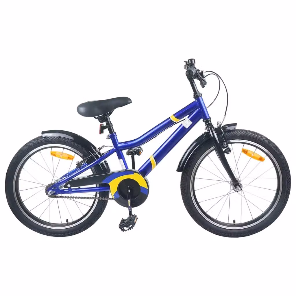 Bicicletta per bambini da 20 pollici in metallo e gomma, disponibile nei colori nero e blu – 2