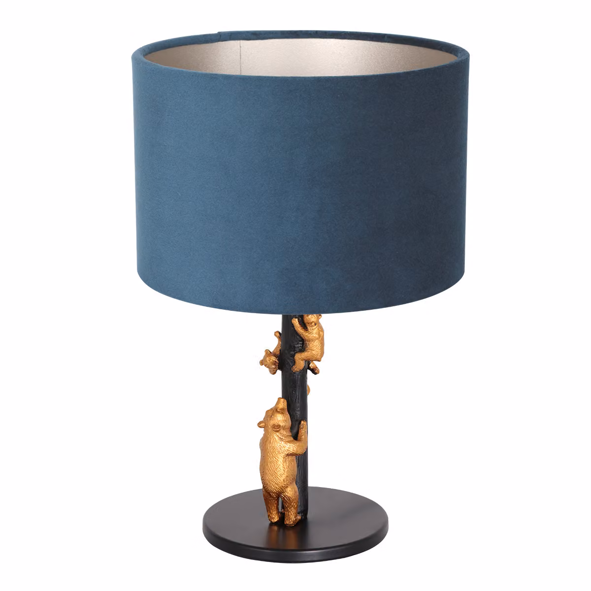 Lampada da tavolo - nero - Animaux - metallo tessile velluto - Ø 17cm - E27 - 8236ZW - Anne Lighting