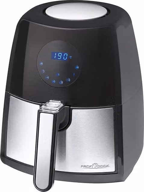 Friggitrice ad aria digitale Proficook con display, 2.5 litri, nera