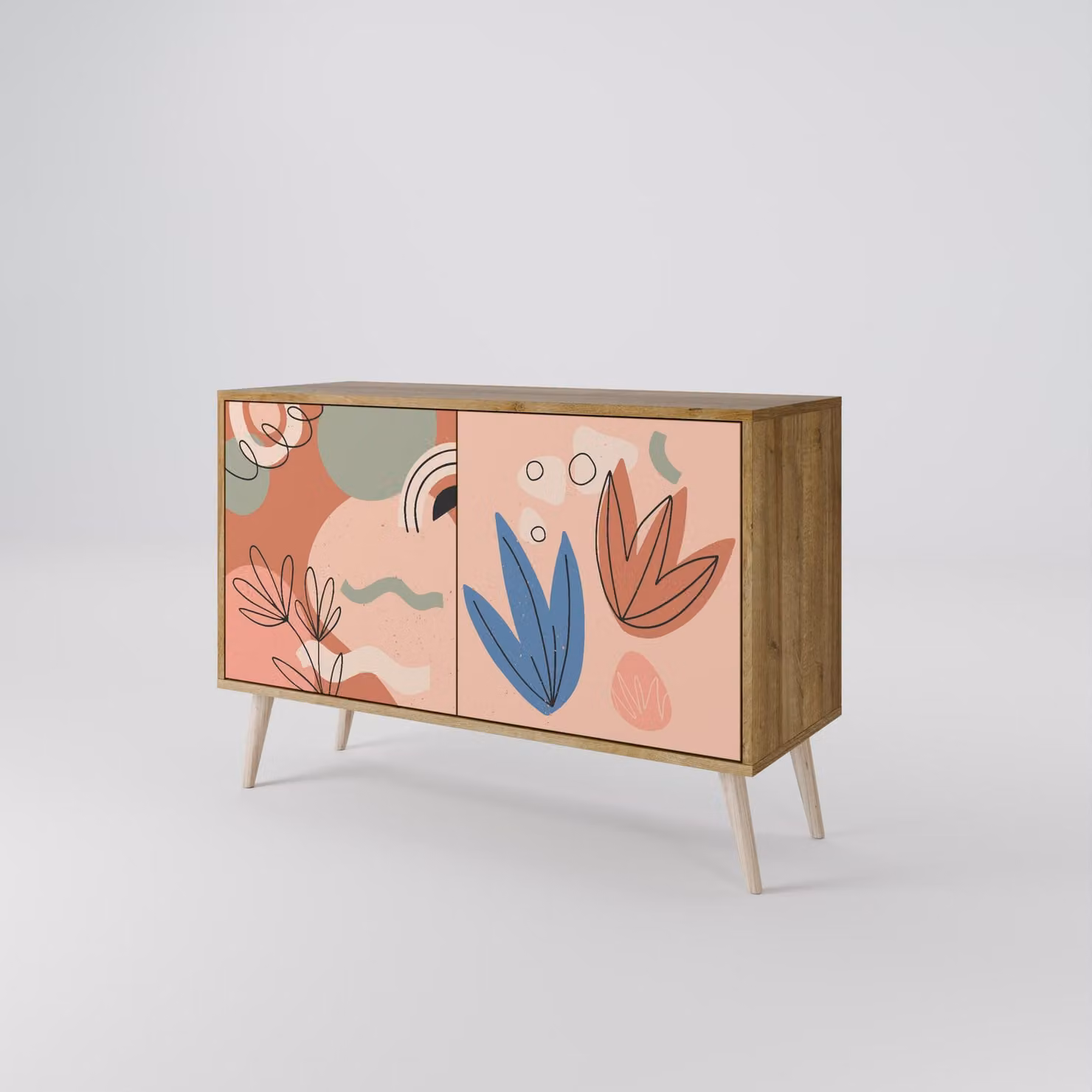 Cassettiera Spacerebels a 2 ante - credenza cassettiera - credenza alta - mobile guardaroba - soggiorno camera da letto - 57,5×111×42 (HxLxP)