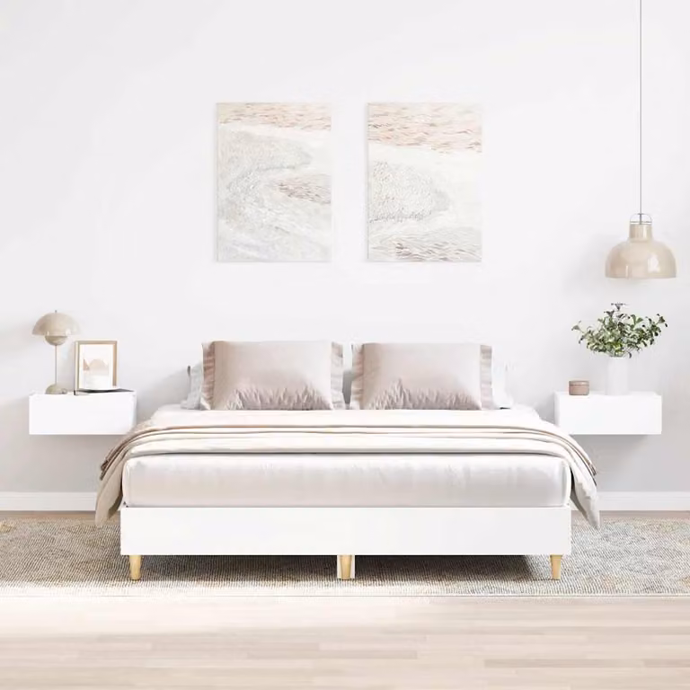 vidaXL Giroletto in legno multistrato bianco con doghe composite L/P: 150 x 200 cm