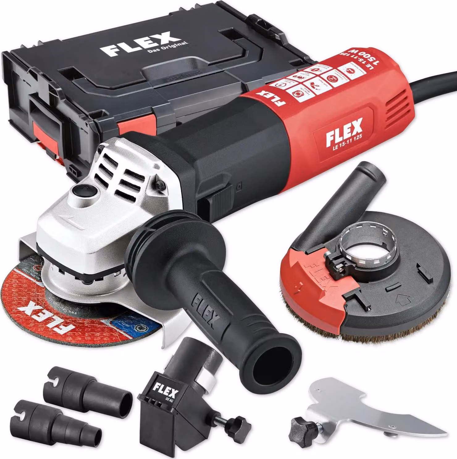 Set Flex con smerigliatrice angolare LE15-11 L-Boxx 501638 - Smerigliatrice angolare da 1500 Watt, 125 mm