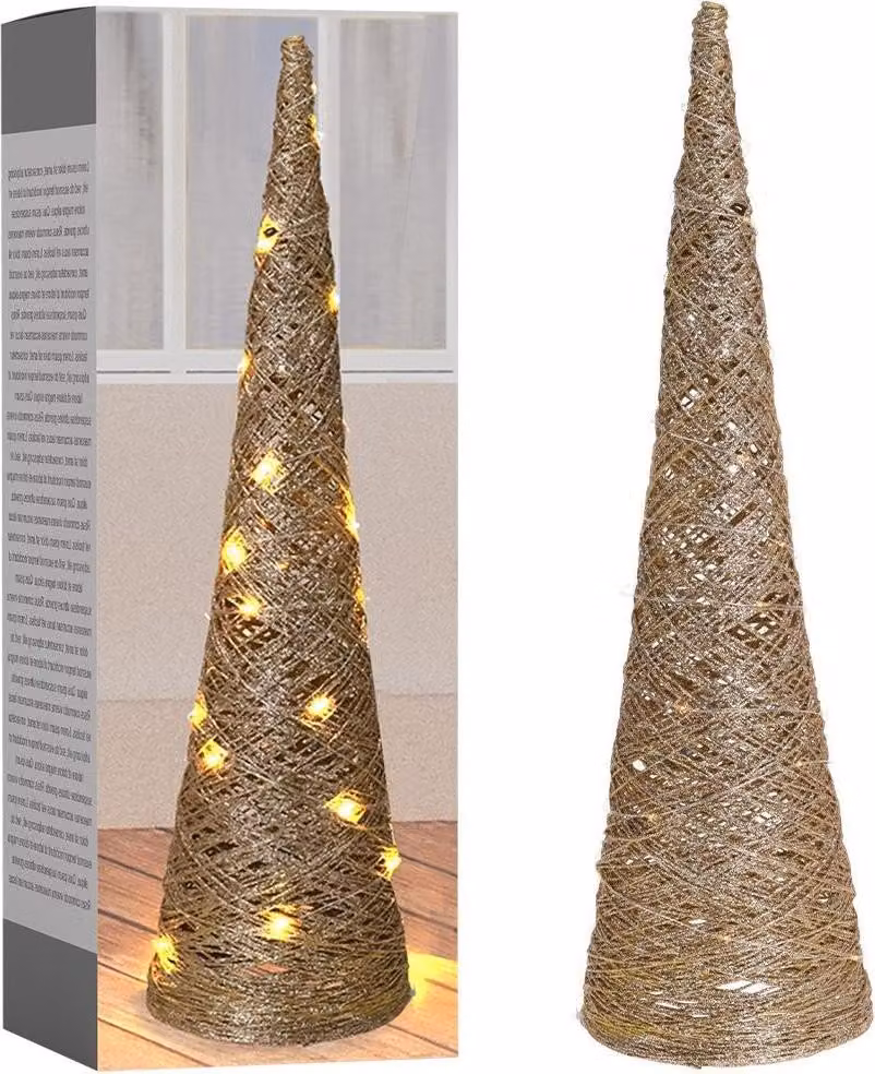 Decorazione natalizia LED TREE, oro, 80 cm