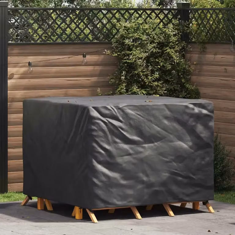 Copertura per mobili vidaXL in tessuto Oxford 210D, Nero, L 125 x P 125 x H 74 cm