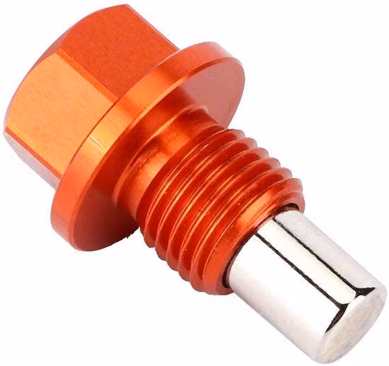 Bullone in titanio M12 x 1,25 con tappo magnetico per coppa dell'olio e protezione anticorrosione