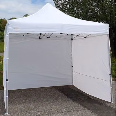 Tenda da festa a forbice 3x4,5 m ALU Premium 450 g/m² - 4 pannelli laterali pieni, bianco