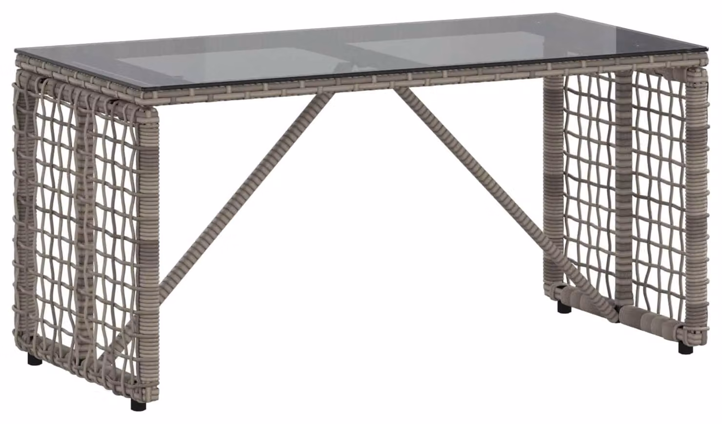 Tavolo da Esterno Grigio e Nero 80 x 40 x 40 cm