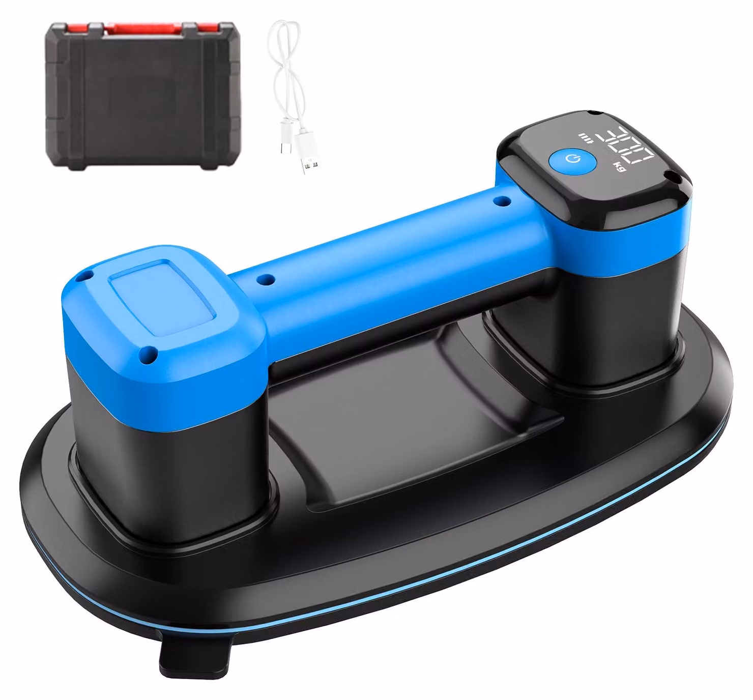 Ventosa elettrica per vuoto, per carichi pesanti, con display digitale, capacità 300 kg, portata 300 kg