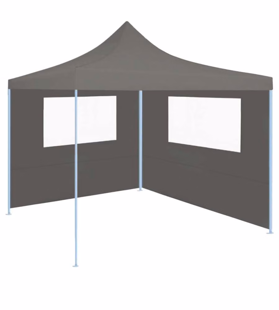 Parete con Finestre per Gazebo 4x2 m Antracite