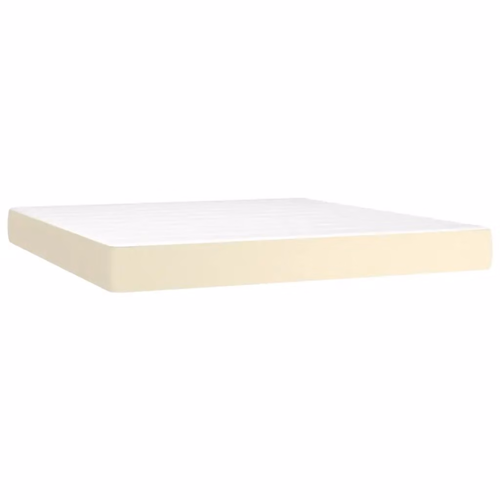 Materasso Ibrido vidaXL in Similpelle Beige L: 160 cm, P: 200 cm, H: 20 cm