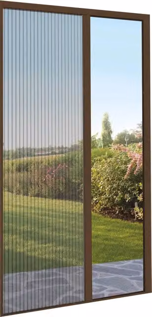 Zanzariera a scorrimento Masi Plixè per porta e balcone, colore marrone, L 150 cm x H 240 cm