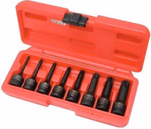 KS TOOLS 1/2" Kraft-Bit-Stecknuss-Satz TX, 8-tlg., T30-T80 (911.0901)