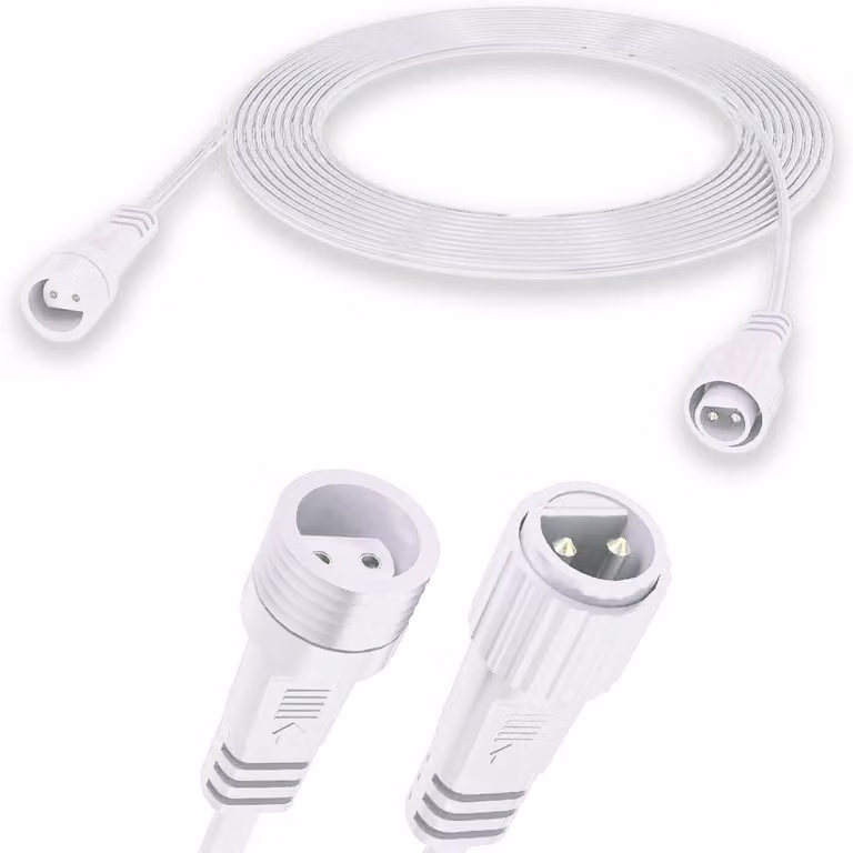 Cavo di prolunga a 2 poli, lunghezza 6 metri, grado di protezione IP65, impermeabile, per catene luminose