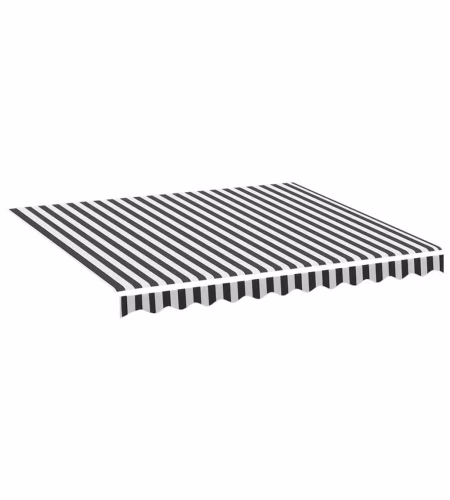 Tessuto di ricambio per tenda da sole vidaXL in poliestere, antracite e bianco, L 300 cm x P 250 cm – 2