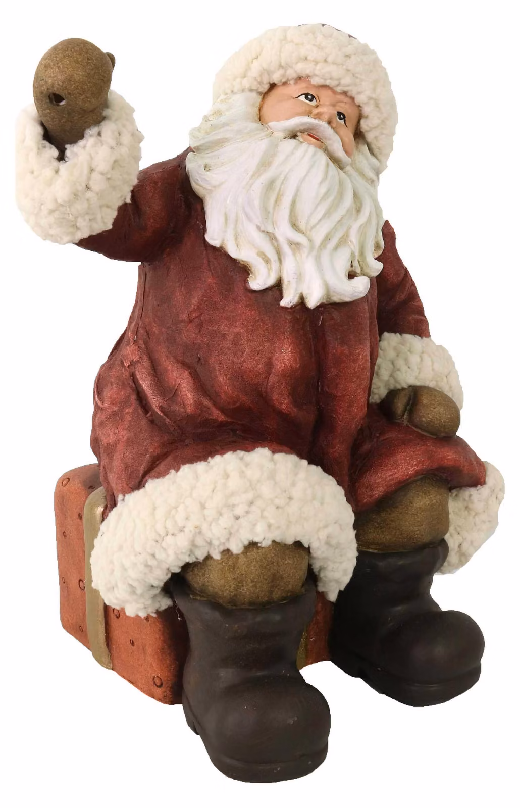 Pupazzo Babbo Natale in Resina rosso cm 24,5x20,5xh32,5