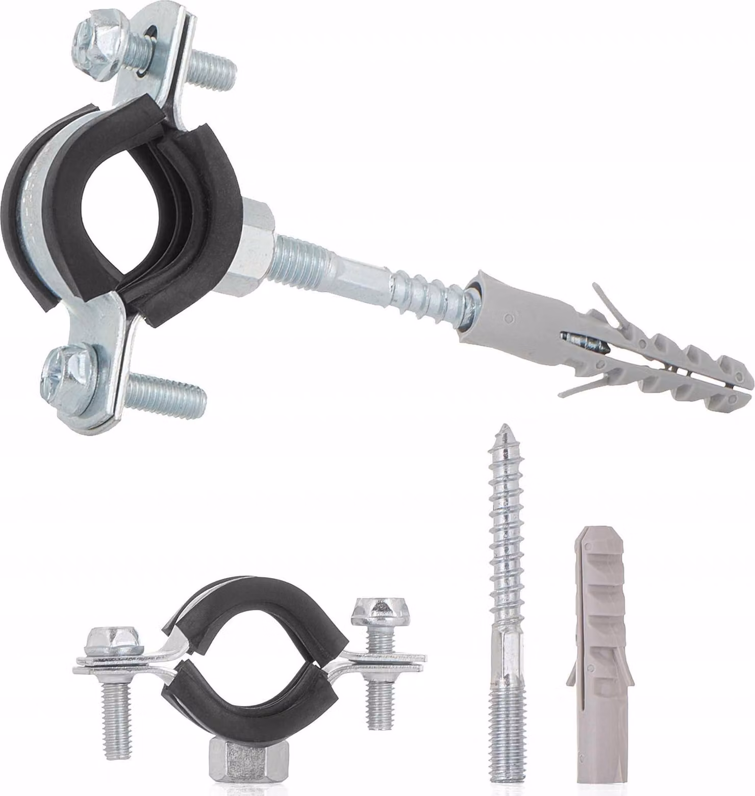 GEKO Collare per tubi 1/2" 20-25 mm, con inserto in gomma, due viti G17289