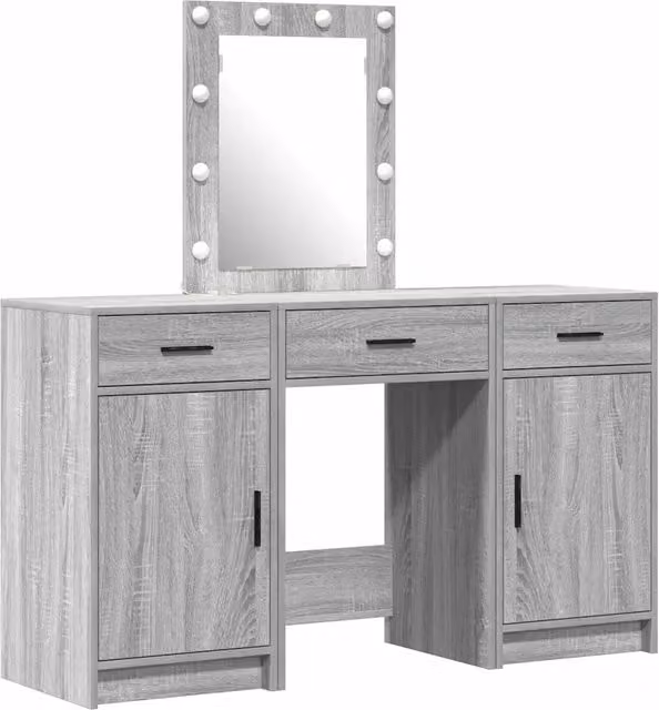 Toeletta | Tavolo da Trucco Grigio 50 x 41 x 135 cm Legno multistrato