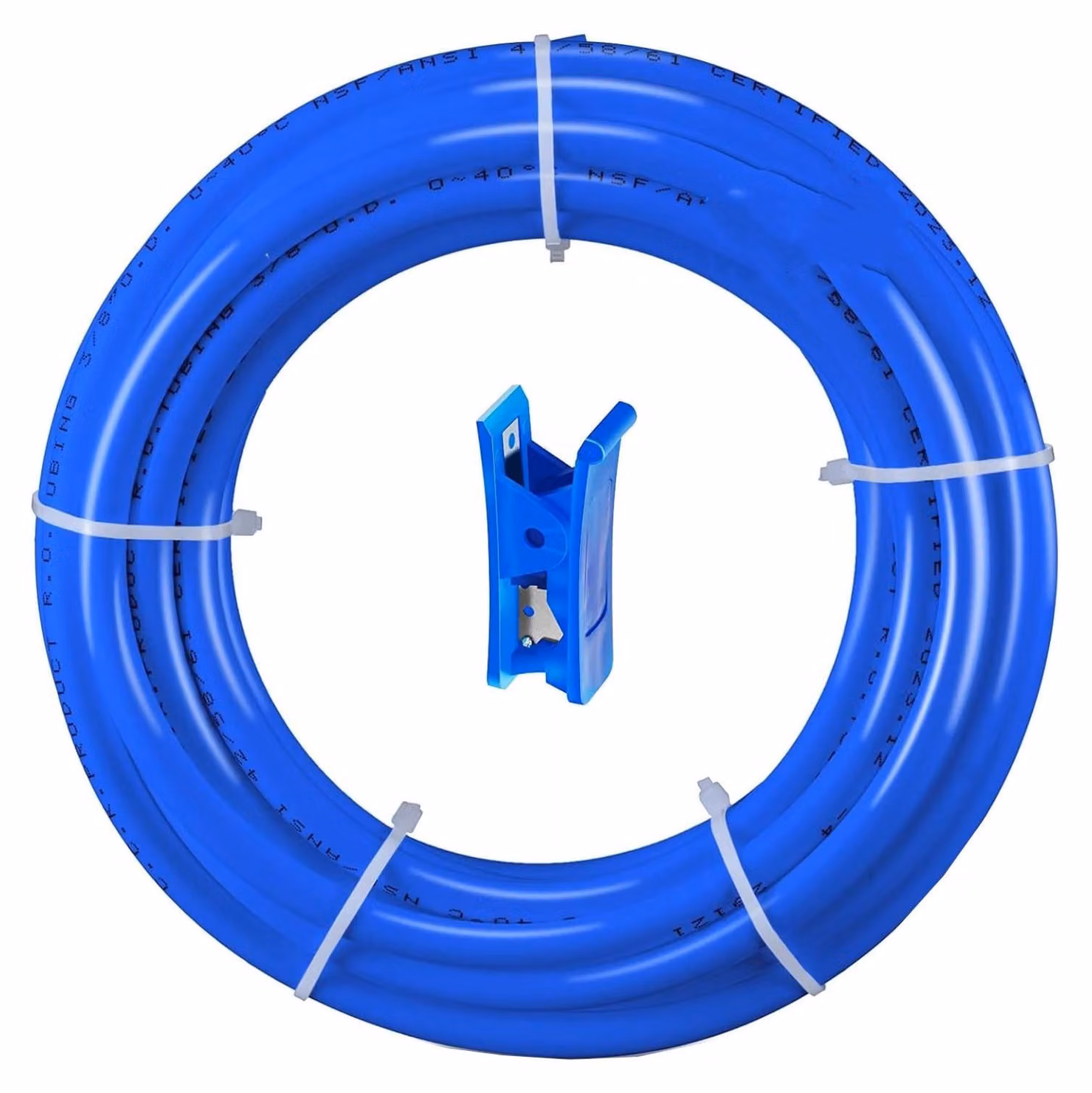 Inovra - Tubo per frigorifero, 10 metri - Tubo sicuro per alimenti - Tubo per filtro dell'acqua - Senza perdite - Installazione rapida - Tagliatubi blu - Tubo per acqua