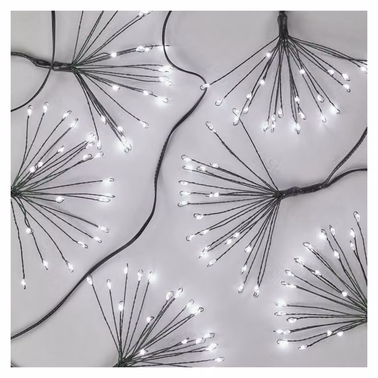 Catena luminosa a LED, bianco freddo, 8 metri, 450 micro-lampadine, con timer, per uso interno
