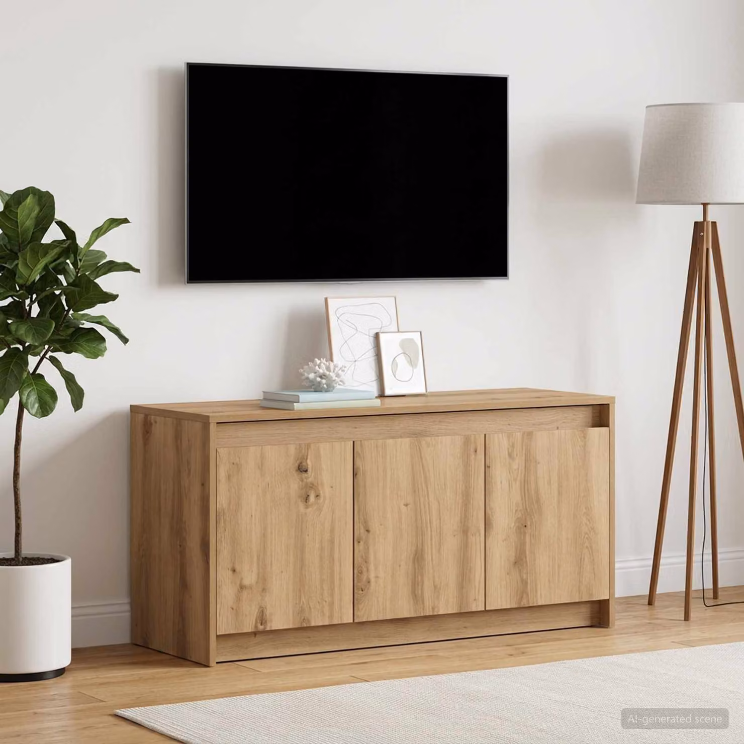 Mobile TV vidaXL in Rovere Artigianale, L 100 x P 34 x H 50 cm