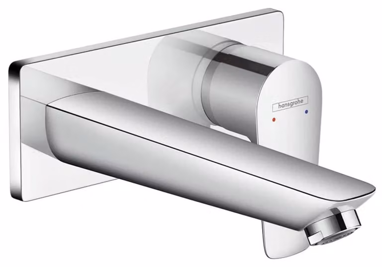 hansgrohe Talis E mitigeur monocommande de lavabo encastré, montage mural, vanne à crépine déverrouillable, saillie de 165mm, 71732000, 71732000