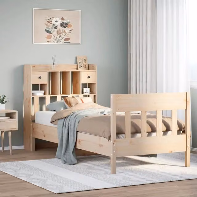 Giroletto senza Materasso 90x200 cm in Legno Massello di Pino 3323269