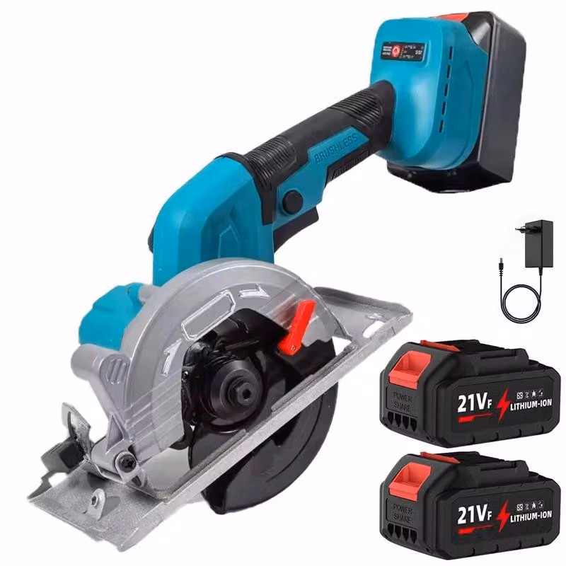 Sega circolare a batteria senza spazzole - Diametro 125 mm - Alimentazione a batteria 18V - Utensile manuale per legno - Con 2 batterie